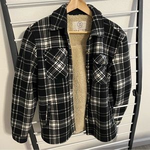 Sage Collective Sherpa lined flannel jacket size S